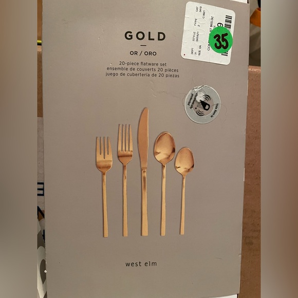 West Elm Kitchen Nwt West Elm 24k Gold And Stainless Steel Utensils